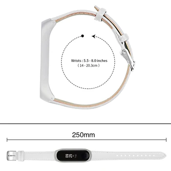 SOONHUA watchband skórzane paski do zegarków wymiana pasków do zegarków z ramką ze stali nierdzewnej dla Xiaomi Mi Band 3/4