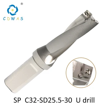 SP C32 SD25.5 25.5 MM - 30MM U сверля drobne otwór indeksowane wciskane wiertła 2D 3D 4D szybkie wiertło CNC dla wkładek typu SP