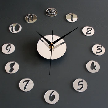 Spersonalizowane wystrój domu zegary ścienne akrylowe kreatywne lusterka postać w małych okrągłych zegarach ściennych najlepsze DIY zegarek nowoczesne style