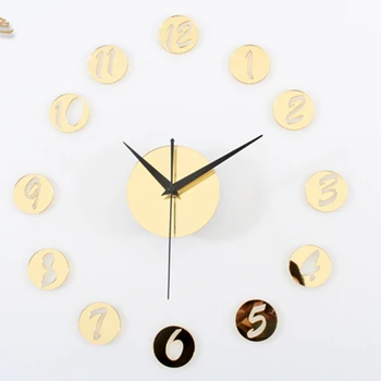 Spersonalizowane wystrój domu zegary ścienne akrylowe kreatywne lusterka postać w małych okrągłych zegarach ściennych najlepsze DIY zegarek nowoczesne style