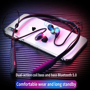 Sport pasek na szyję słuchawki Bluetooth Z5 podwójny dynamiczny koło wyważone kotwica w ucho słuchawki Bluetooth słuchawki stereo Sport