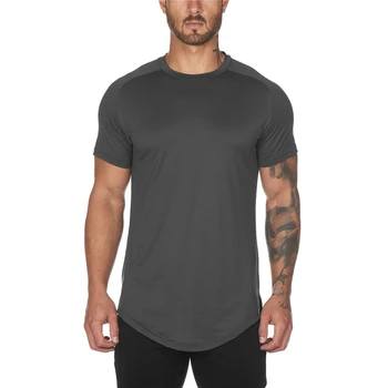 Sportowa Koszulka Mężczyźni Rashgard Odzież Sportowa Fitness Bieganie Koszulki T-Shirt Z Krótkim Rękawem Szybkoschnąca Siatka Kulturystyka Siłownia Treningowa Koszulka