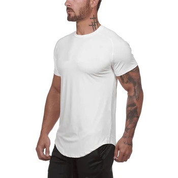 Sportowa Koszulka Mężczyźni Rashgard Odzież Sportowa Fitness Bieganie Koszulki T-Shirt Z Krótkim Rękawem Szybkoschnąca Siatka Kulturystyka Siłownia Treningowa Koszulka