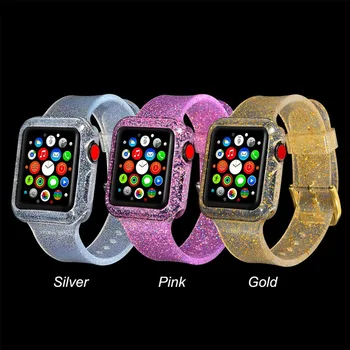 Sportowa miękka silikonowa taśma do Apple Watch 4 3 2 4 Wymiana paska Apple Watch Case i Apple Watch 38mm 42mm 44mm Series 4 3/2/1