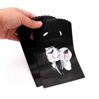 Sprzedaż hurtowa 100 szt./lot 9x15 cm nowy design czarno-białe paski opakowaniowe torby na prezent małe plastikowe torby biżuteria