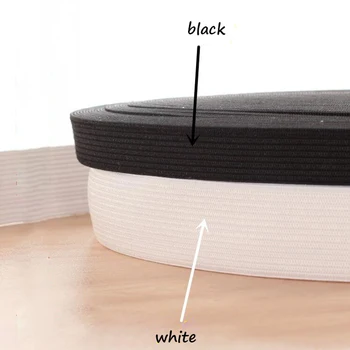 Sprzedaż hurtowa 40 metrów białej i czarnej wzmocnionej gumy,czapka,odzież,spodnie, spodnie materiał o szerokości 15/20/35 mm guma S0617L