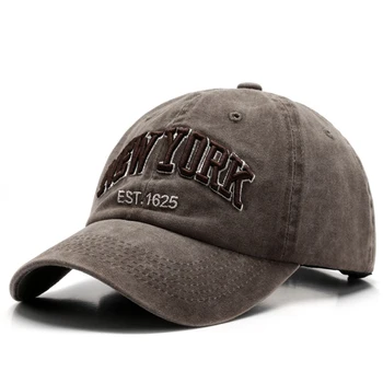 Sprzedaż hurtowa unisex czapka z daszkiem umyć bawełna tato kapelusz vintage kapelusze dla mężczyzn list Haft Snapback czapki dla kobiet czapka z daszkiem
