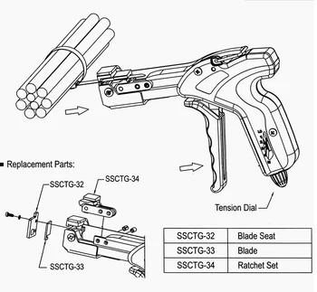 Stal nierdzewna zapięcie szczypce zacisk kablowy jastrychy pistolet 0.3-7.9mm2 narzędzia do kabli opaski ze stali nierdzewnej