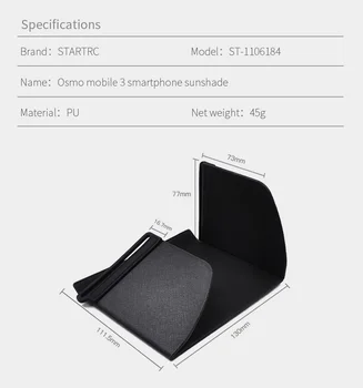 STARTRC DJI Osmo Mobile 3 handheld PTZ telefon komórkowy 5,5 calowy wyświetlacz kaptur osłona przeciwsłoneczna dla akcesoriów Osmo Mobile3