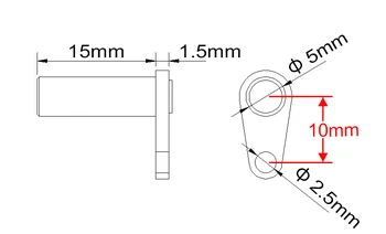 Stały pin 5 mm cylindra hydraulicznego do 1/12 RC koparka, wózek widłowy symulacja zawleczkę części