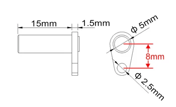 Stały pin 5 mm cylindra hydraulicznego do 1/12 RC koparka, wózek widłowy symulacja zawleczkę części