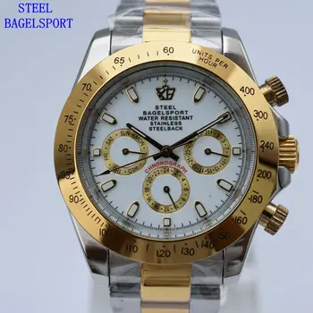STEELBAGELSPORT Top Brand Luxury Automatic Mechanical Men Watch Gift Wodoodporny Male Clock Full Steel Watch Classic Men