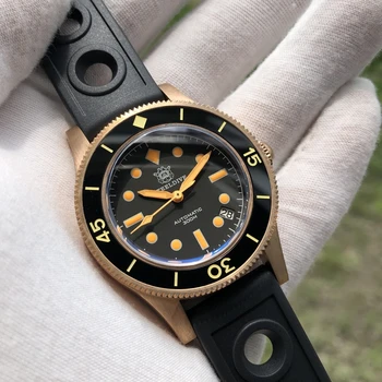 Steeldive Limited Edition 41mm Tin Bronze Dive Watch 300m C3 Super Luminous Germany brązu CuSn8 Mechaniczny zegarek dla mężczyzn