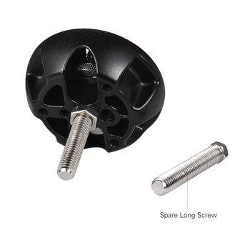 Stop aluminium 75 mm Half Ball Flat to Bowl-adapter z śruby 1/4