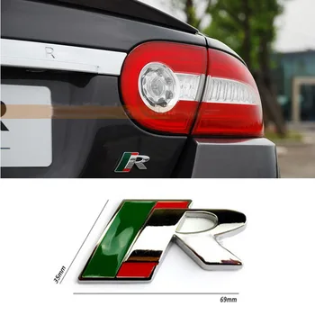 Stop cynku auto 3D R godło ikona naklejki na karoserii samochodu naklejka tylnej naklejki do dekoracji samochodu Jaguar XF XJ XK