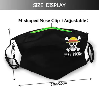 Strawhat unisex zestaw ochrony usta pokrywa Maska One Piece Monkey D. Luffy anime z filtrami ochrony powietrza dla mężczyzn kobiet