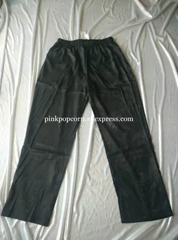 Styl chiński Smok Feniks haft satynowe spodnie hip-hop temat figi femme spodnie punk na dole elastyczny pas