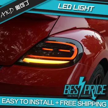 Stylizacja samochodu VW Beetle tylne światła 2013-2019 LED dynamiczny sygnał tylne światło LED lampa tylna zespolona DRL tarczowe rewers akcesoria samochodowe