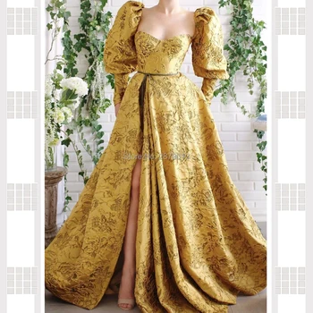 Suknia Sweetheart A-Line Suknia Wieczorowa Podłogi Długość Skrzydła Dla Kobiet Sukienka Z Rozcięciem Do Tureckiego, Arabskiego Prom Sukienka Dubaj