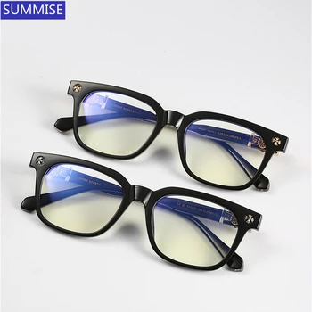 SUMMISE 2021 nowe anty-niebieskie okulary Crom-Heart okulary ramka przepis krótkowzroczność okulary dostosować mężczyzn kobiet Top wysoka jakość