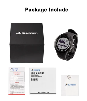 SUNROAD Sports męskie zegarki do nurkowania komputerowe krokomierz bezpieczeństwo głębokość zanurzenia czas NDL 100 m wodoodporny cyfrowy kompas zegarek