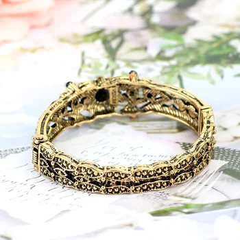 Sunspicems Vintage Turkish Thin Bangle mankiet bransoletka dla kobiet letnie biżuteria Tezhip Antique Gold Color Family Banquet Gift 2020