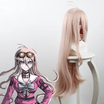 Super Danganronpa V3 Miu Iruma peruka cosplay kostium kobieta różowy odporne włókna włosów, peruki na Halloween anime peruki