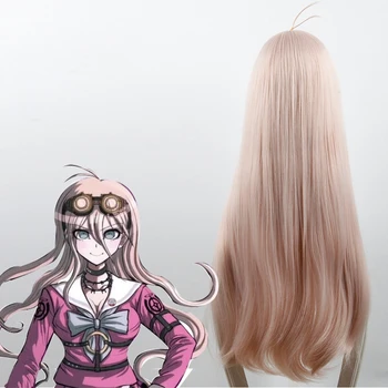 Super Danganronpa V3 Miu Iruma peruka cosplay kostium kobieta różowy odporne włókna włosów, peruki na Halloween anime peruki