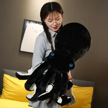 Symulacja Morskich Zwierząt Big Macki Ośmiornicy Pluszowe Zabawki Różowy Czarny Futrzany Poduszka Zabawny Nowomodny Prezent Na Urodziny Dla Dzieci Dziewczyn