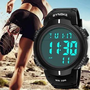 SYNOKE Luxury Brand Męskie zegarki sportowe Nurkowania LED Digital Military Watch moda męska casual Elektronika mężczyzna zegarki męskie