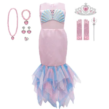 Syrenka Ariel Księżniczka Dziewczyna Strój Cosplay Kostiumy Dla Dzieci Halloween Niezwykłe Stroje Dzieci Karnawał Odzież Dla Imprez Lato Dress Up