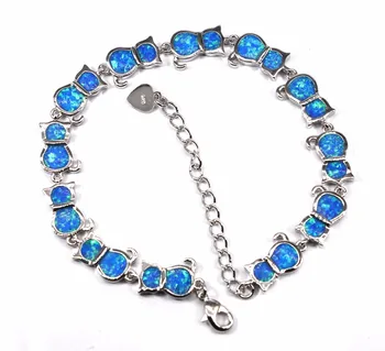 SZ0081 eleganckie bransoletki zwierząt niebieski opal bransoletki Kobiet mody biżuteria