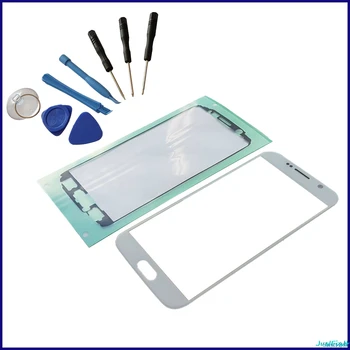 Szklana soczewka do Samsung S6 G920A G920F G920p LCD-wyświetlacz zewnętrzny ekran dotykowy wymiana szyby+ naklejki + narzędzia