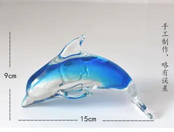 Szkło Delfin pomnik twórczy ozdoba rękodzieło małe ozdoby akwarium krajobraz morze zwierząt prezenty