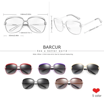 Szybka wysyłka BARCUR gradient okulary damskie polaryzacyjne okulary dla kobiet, modne produkty