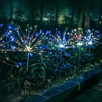 Słoneczne światła odkryty led fajerwerki Forma światła 90/120/150 led ogrodowe wspaniałe światła do parku patio, dziedziniec lampy Świąteczne oświetlenie