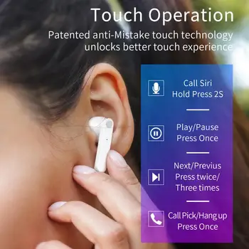 Słuchawki bezprzewodowe TWS Bluetooth, słuchawki sportowe, słuchawki z mikrofonem zestaw słuchawkowy z mikrofonem zestaw słuchawkowy do Iphone Xiaomi Samsung
