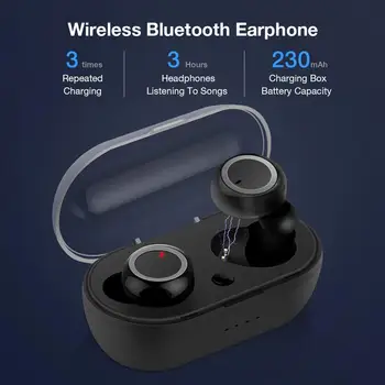 Słuchawki Bluetooth TWS słuchawki bezprzewodowe sterowanie dotykowe słuchawki Bluetooth głośnomówiący słuchawki sportowe, słuchawki zestaw słuchawkowy do gier