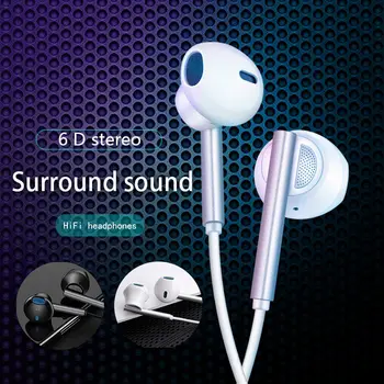 Słuchawki przewodowe KISSCASE dla Xiaomi 6D Stereo Surround Gaming Music słuchawki zestaw słuchawkowy z mikrofonem sportowe słuchawki
