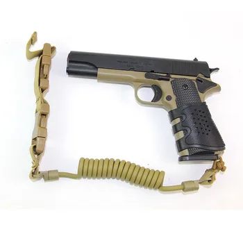 Taktyczny regulowany pistolet chusta lina smycz karabin pistolet Wiosna chusta Airsoft elastyczny pasek broń do polowania wojskowych