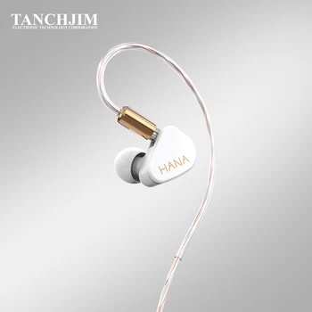 TANCHJIM HANA HiFi Audio dynamiczny sterownik słuchawki douszne z 2-stykowym złączem 0,78 mm wymienny kabel słuchawki