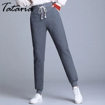 Tataria S-5XL rozmiar plus damskie ciepłe zimowe spodnie dla kobiet, odzież grube sportowe spodnie Damskie z kaszmiru spodnie spodnie Damskie