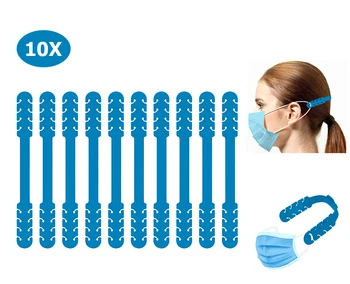 TBOC oszczędza uszy do masek do twarzy regulowany przedłużacz [opakowanie 10 szt.] przesuwne pasek silikonowy zabezpiecza szyję Salvaorejas