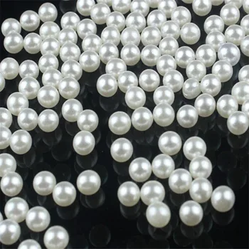 Temat 1.5 mm-18 mm biały perłowy kolor bez otworów Perłowy koralik DIY plastikowe symulacyjne perłowe koraliki do ubrania handmade rękodzieło sztuki dekoracji