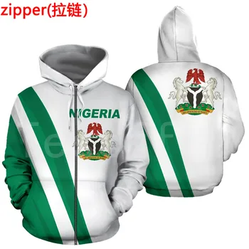 Tessffel najnowszy flaga kraju NewFashion Nigeria sweter z długim rękawem zabawny strój sportowy unisex 3DPrint błyskawica/bluza/kurtka S-6