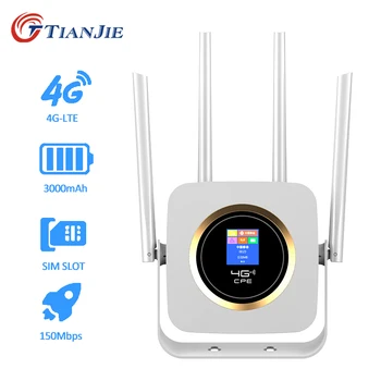 TIANJIE CPE904 4G hotspot wifi router 4G LTE modem 3000mah battery pocket wifi CPE modem 4g wifi sim card router 4g sim card