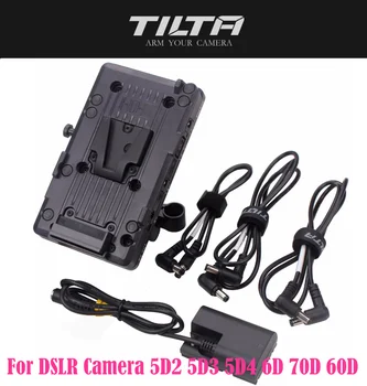 TILTA BT-003-V V mount Battery Plate Power Supply System with 15mm Rod Adapter for DSLR Camera 5D2 5D3 5D4 6D 70D 60D
