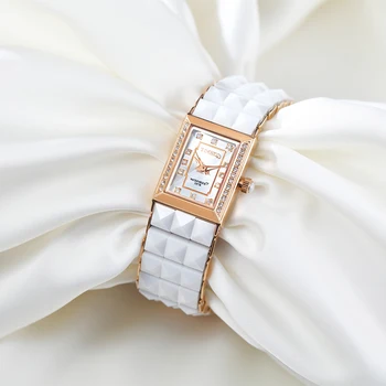 Time100 luksusowe damskie ceramiczne zegarek zegarek Kwarcowy Diament dial kobiet dorywczo zegarek bransoletka dla kobiet relogios feminino