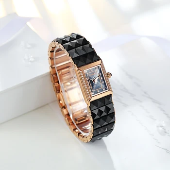Time100 luksusowe damskie ceramiczne zegarek zegarek Kwarcowy Diament dial kobiet dorywczo zegarek bransoletka dla kobiet relogios feminino