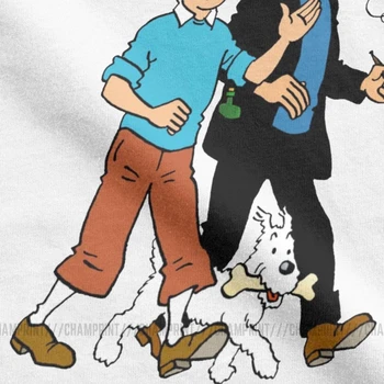 Tintin i kapitan пикша t-shirt dla mężczyzn bawełna casual t-shirt okrągły dekolt przygody Tintin Tee z krótkim rękawem odzież